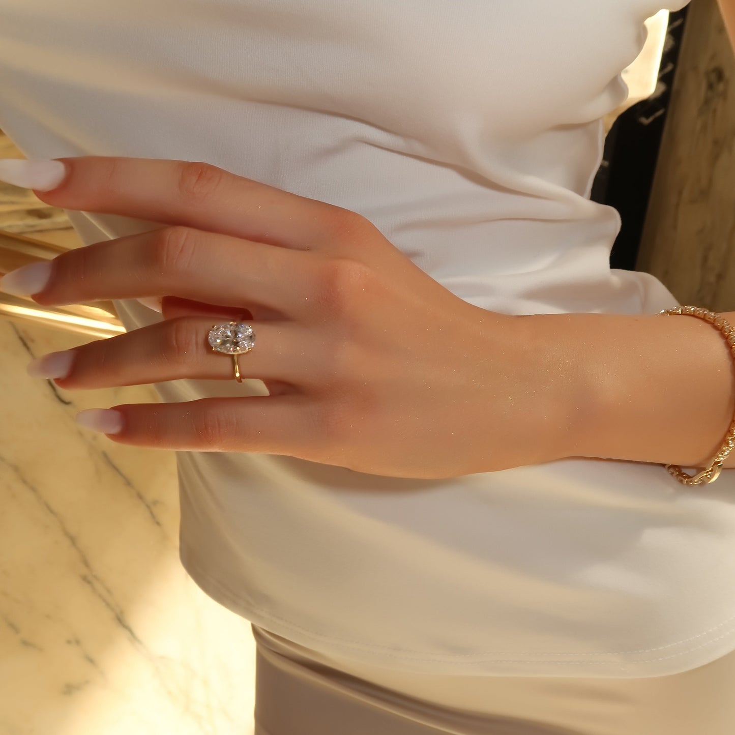 Gold Solitaire Ring