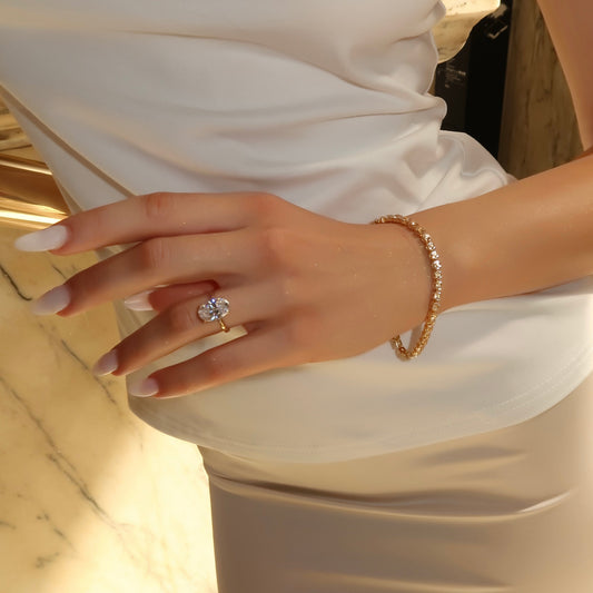 Gold Solitaire Ring