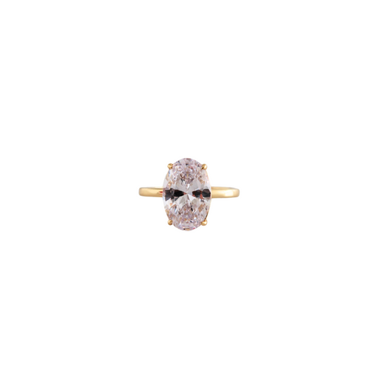 Gold Solitaire Ring