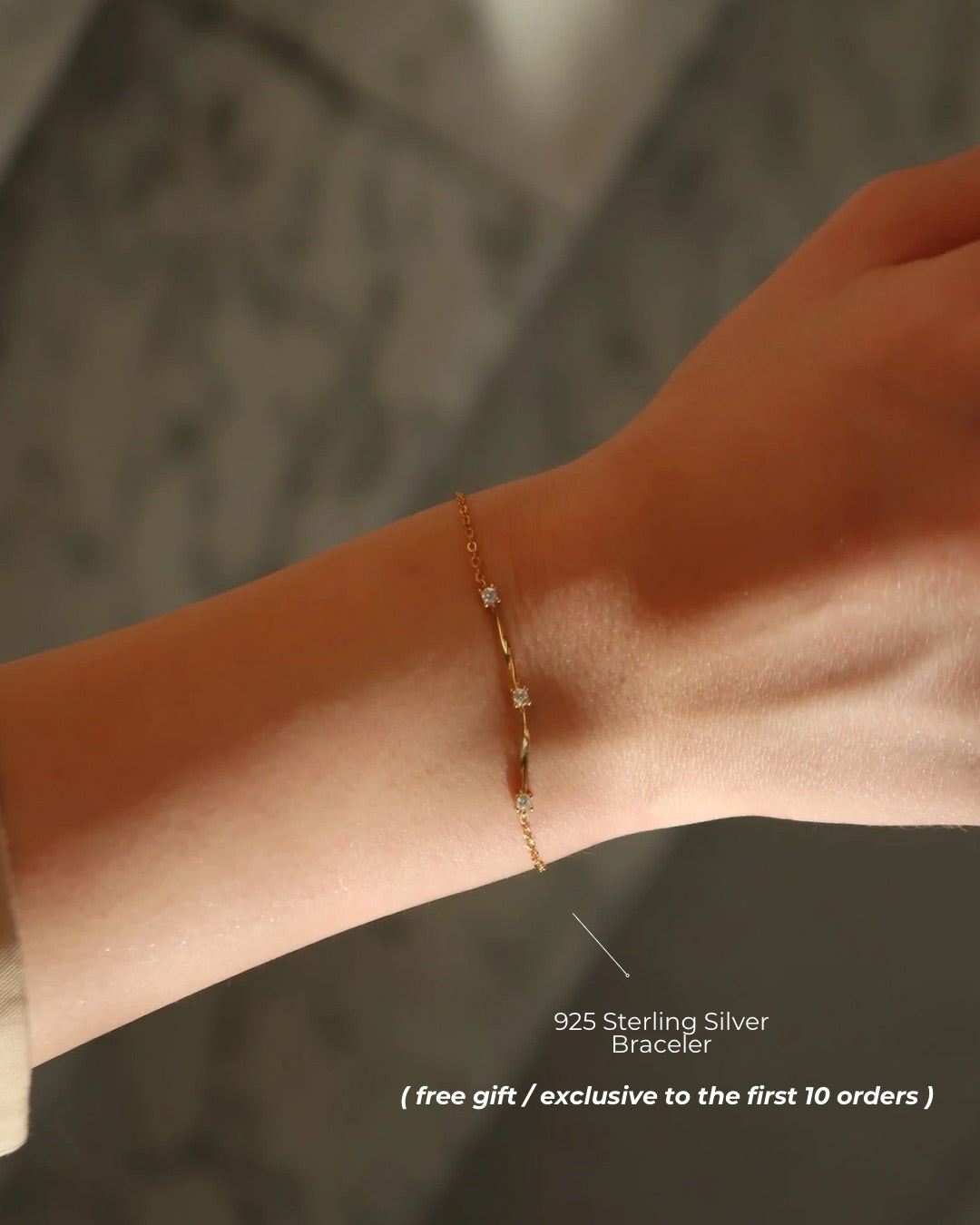 Gold Pear Cut Bangle