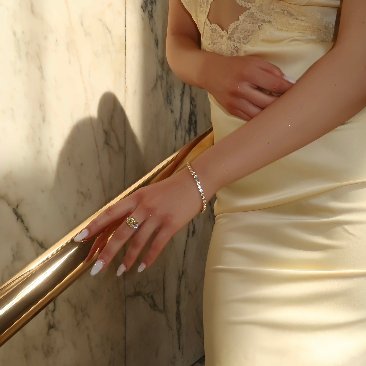 The Woldorf Light Yellow Sterling Silver Ring